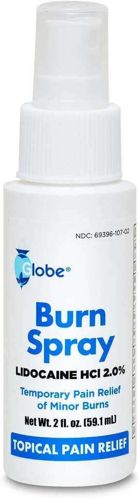 지구 화상 살포, 리도카인 2%. 화제 마취통 구호 및 numing 2개 oz 살포 병
