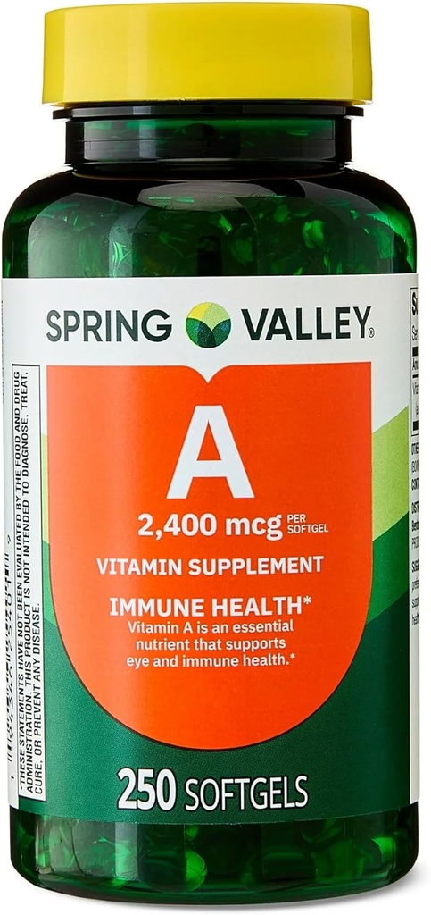비타민 A Softgels, 2400 mcg, 250의 조사 + 휴대용 환약 콘테이너 (2개의 품목)