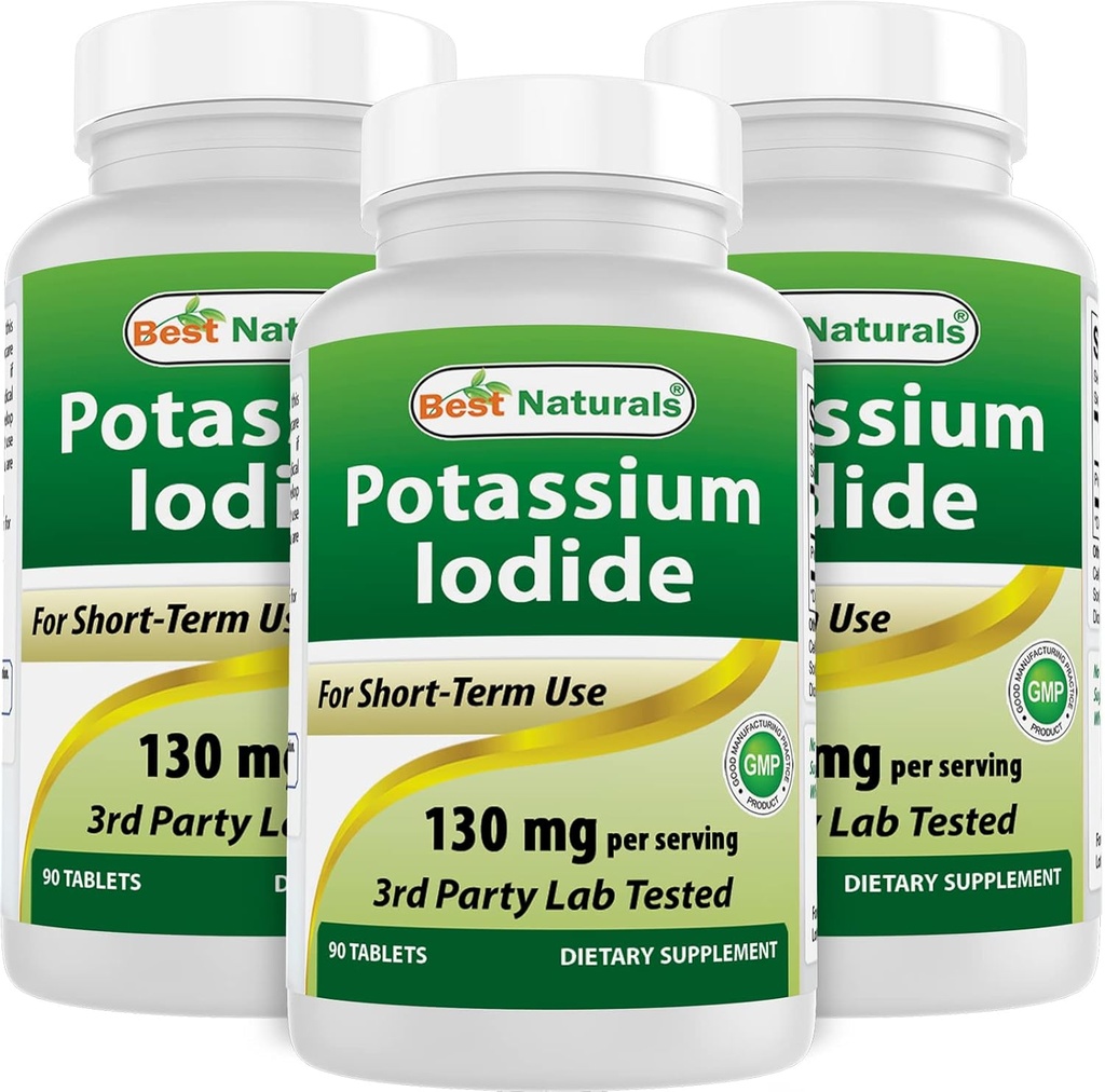 최고의 자연 칼륨 Iodide 130 mg 서빙 - 다이어트 보충, 90 정제 (3)