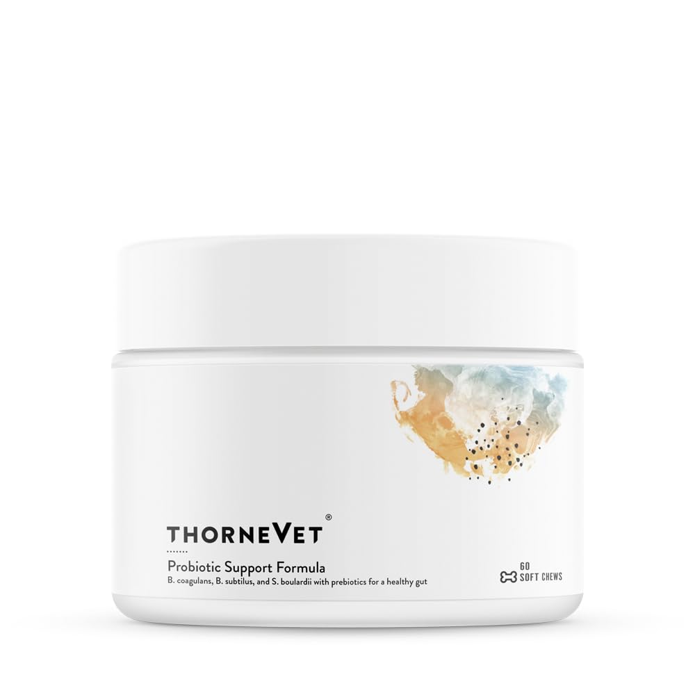 ThorneVET Probiotic Support Formula – 개, 고양이 및 말 60 소프트 체우에 대한 위장 지원