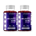Vitamatic Melatonin 10 mg 채식 Gummies – 병 당 60 Gummies – 2-Pack (총 120 Vegan Gummies)