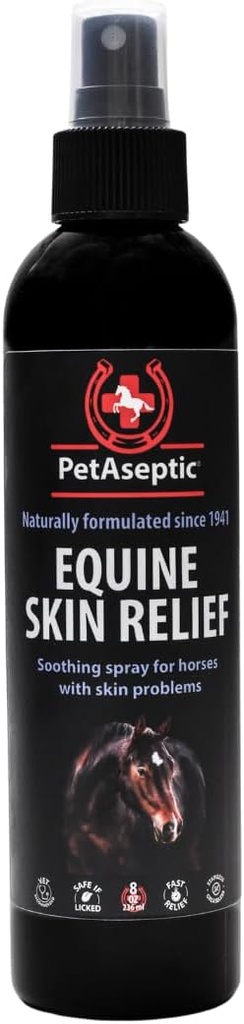 말에 대 한 Equine 피부 완화 스프레이 | 치유 절단, 곤충 비트, 스크랩, & 썬번 | 도움 제어 Dermatitis | 도움 치료 비 회전, 무드 Fever, 달콤한 Itch, & 더 많은 | 8oz 살포