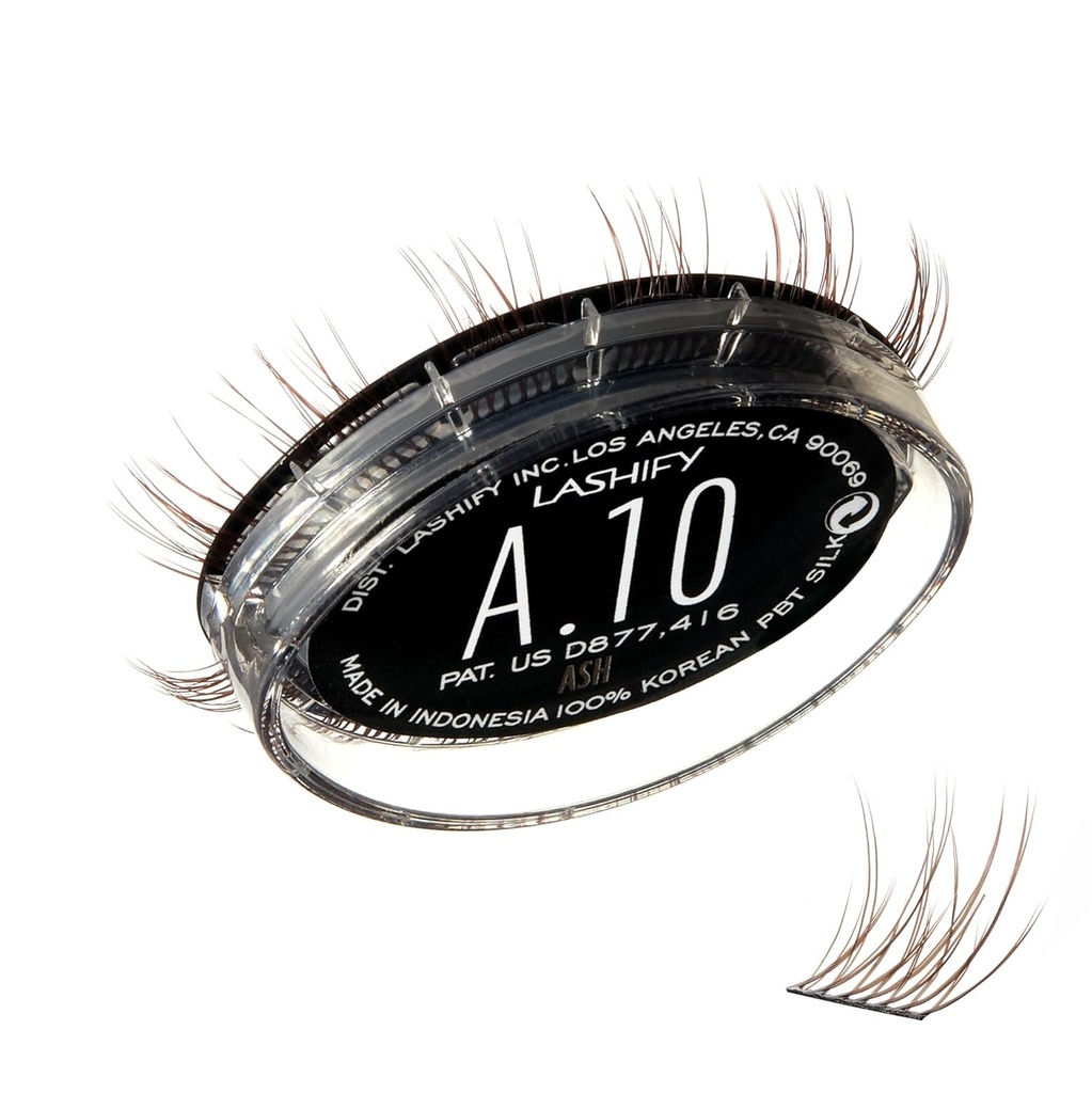 Lashify Amplify 10mm Gossamer Eyelash Extensions Refill, Ash Color, DIY False Lashes for Natural Look