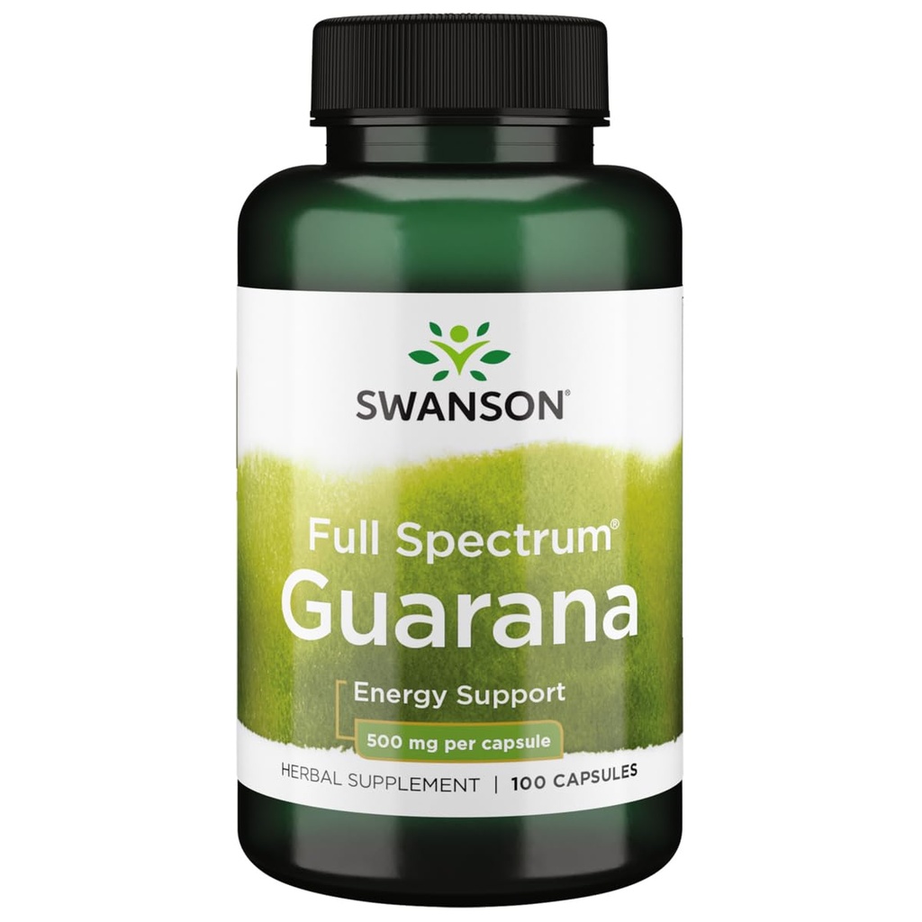 Swanson Guarana 500 밀리그램 100 캡슐
