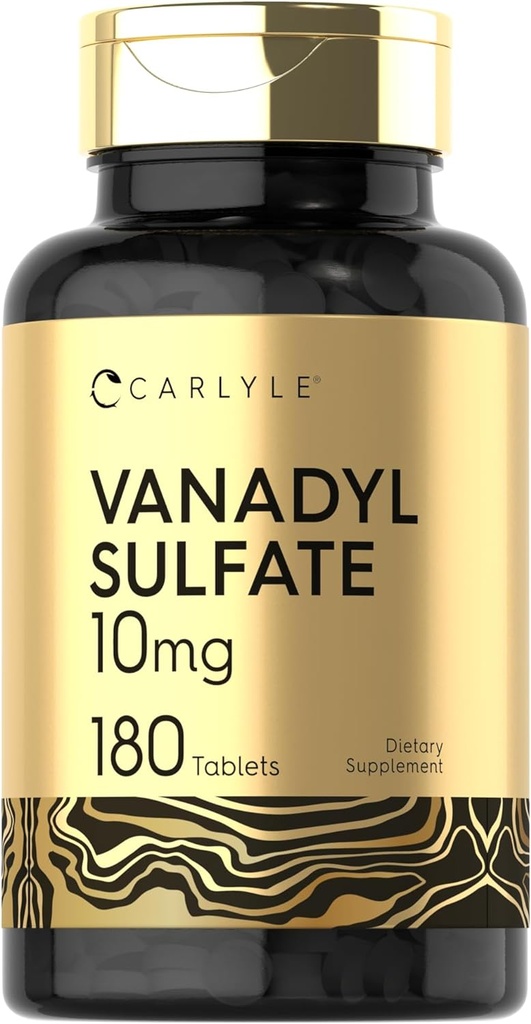 Carlyle Vanadyl 황산염 10mg | 180의 정제 캡슐 | Chromium Picolinate | 채식주의자, 비 GMO, 글루텐 무료 보충교재