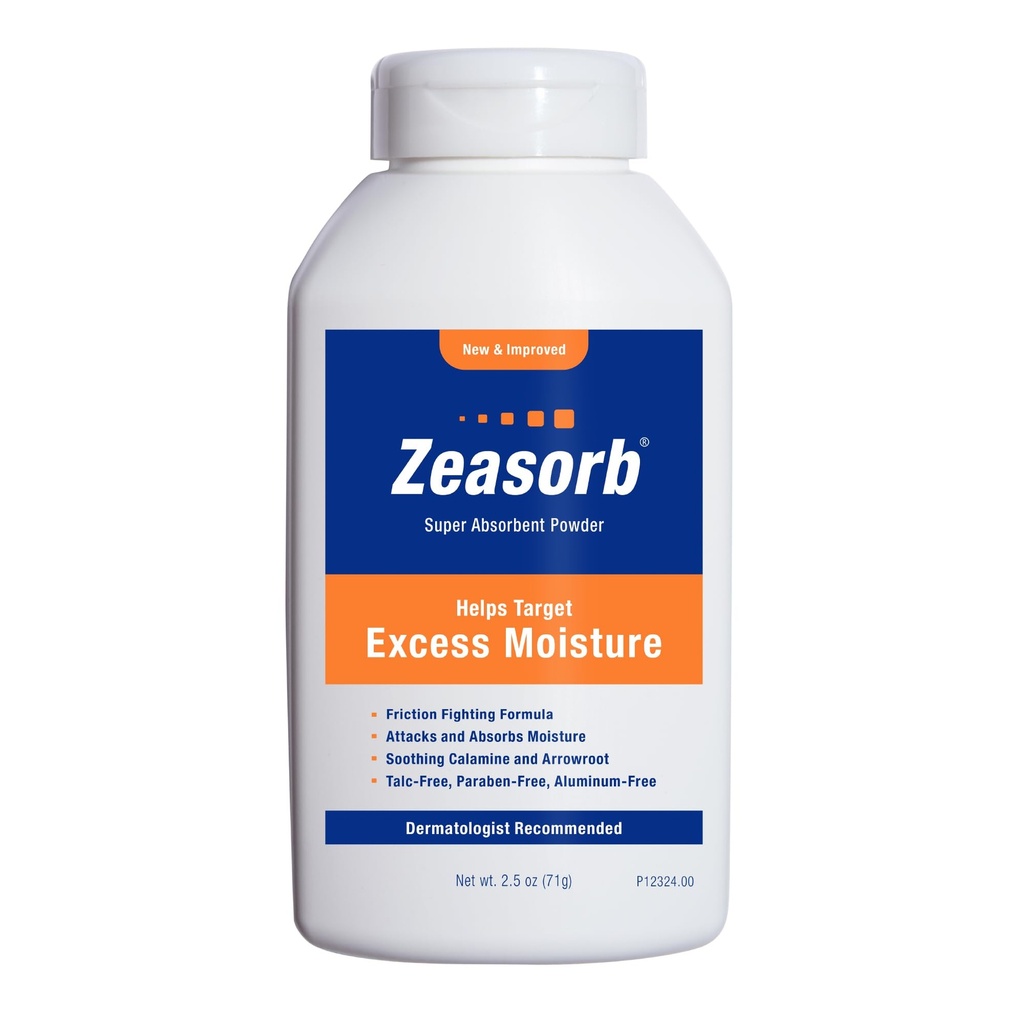 Zeasorb 예방, 슈퍼 흡수성 Excess 습기 분말 Chafing & Itching, 2.5 Oz 방지