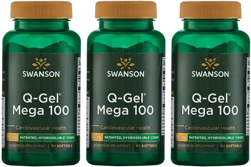 Swanson Q-Gel 메가 100 밀리그램 60 Sgels (3 팩)