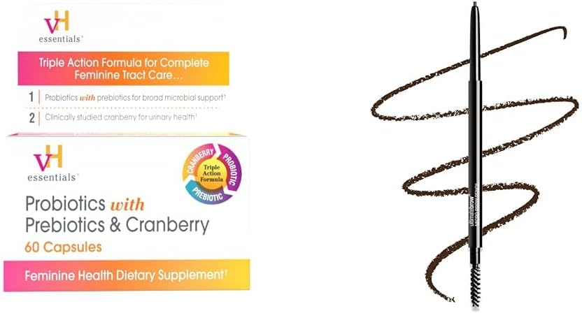 vH는 Prebiotics와 Cranberry Feminine 건강 보충교재를 가진 Probiotics 60의 캡슐 및 젖은 n 야생 궁극적인 Brow 마이크로 눈썹 철회 가능한 연필 진한 갈색 매우 정밀한 1.5mm를 근본적으로 합니다 이름 *