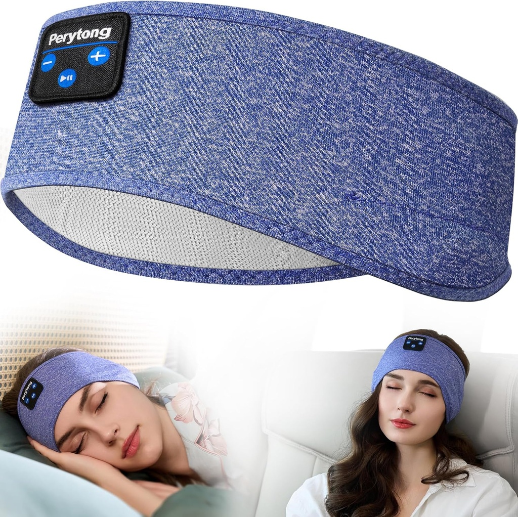 Perytong Sleep 헤드폰, Bluetooth Sports Headband Headphones with Ultra-Thin HD 스테레오 스피커는 잠자기, 운동, 조깅, 요가, 불면증, 항공 여행, 명상을 위해 완벽한