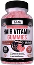Kaya Naturals Hair Growth Gummies - 건강한 머리카락, 피부 및 손톱을위한 Biotin 5000mcg 비타민 - 여성 또는 남성을위한 뷰티 보충 - 60 카운트 - 블루 베리 풍미