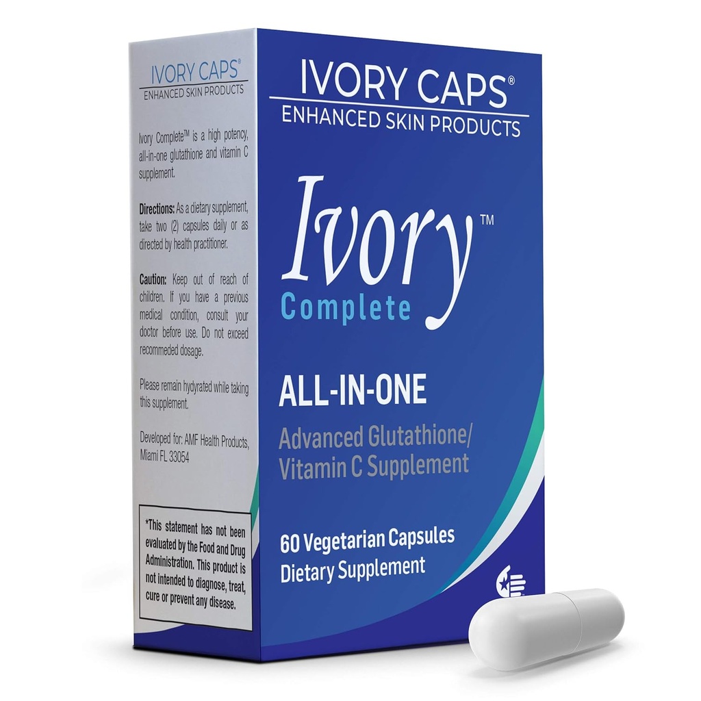 Ivory 모자 Ivory는 알파 Lipoic 산, Bearberry 추출물 및 녹차 추출물을 가진 ALL-IN-ONE 진보된 Glutathione/Vitamin C 보충교재를 완료합니다