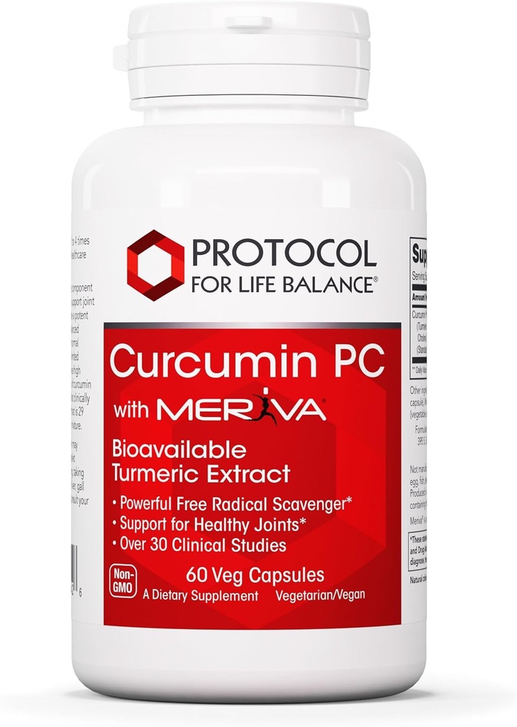 LIFE BALANCE Curcumin PC를 위한 PROTOCOL - 흡수를 위한 Phosphatidylcholine - 합동 Mobility, 융통성 & 면역 지원 - 심황 보충교재 - 비 GMO & Halal - 60의 Veg 캡슐
