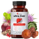 UpWellness Liver 지원 및 Gallbladder 지원을위한 Ultra Liver 보충 - TMG, NAC 우유 이틀에 의해 구동 및 더 - Liver Cleanse Detox & Repair - 60 캡슐