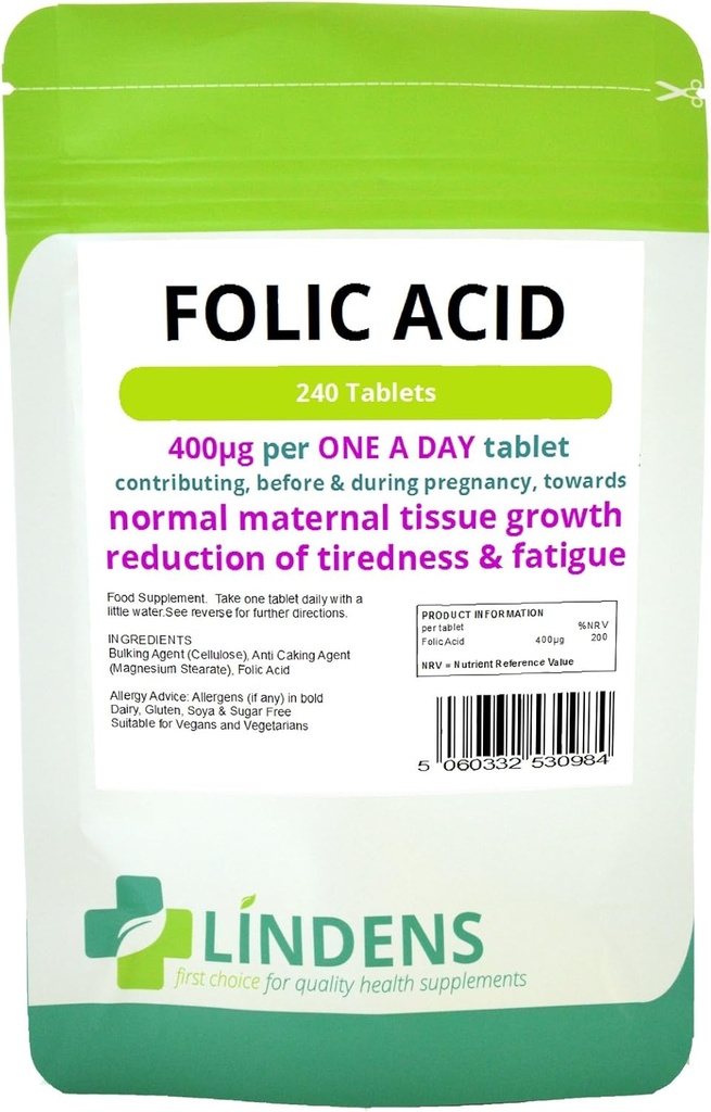 엽산 정제 3 팩 720 정제, 400mcg - 1 A 일 (folacin, 비타민 B-9)