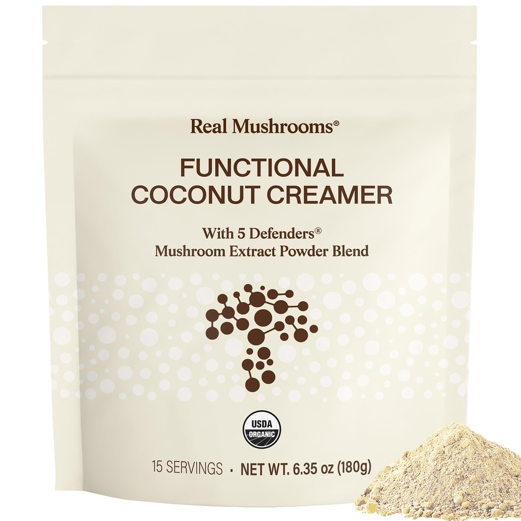 Reishi, Lucuma & Ceylon Cinnamon – 유기, Dairy-Free – Vegan Coffee Creamer for Smoothies & Drinks – 90 서빙 유기농 크림 코코넛 분말