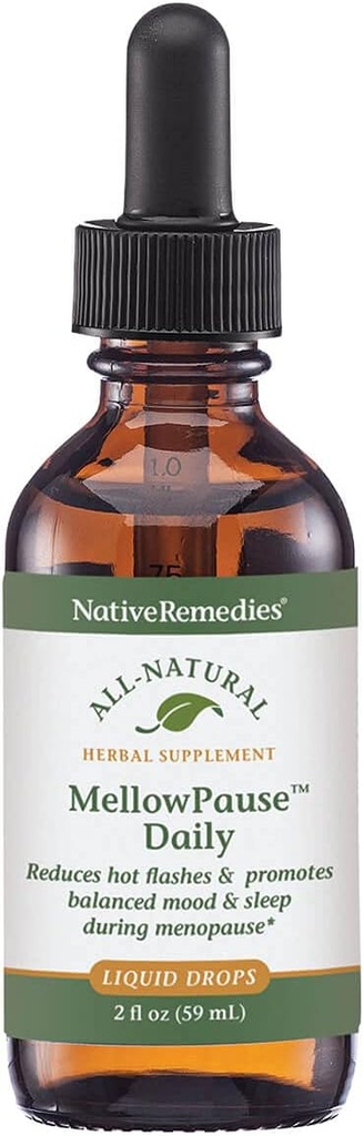 Native Remedies MellowPause - 자연적인 Homeopathic 공식 도움은 뜨거운 섬광, 무드 그네, Sleeplessness 및 밤 땀을 감소시킵니다