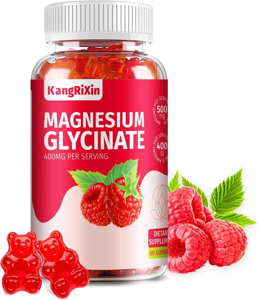 마그네슘 글리세린 Gummies - 성인과 아이를 위한 설탕 자유로운 마그네슘 보충교재, 높은 흡수 마그네슘 Gummies 젤라틴 무료 (60의 조사 1))
