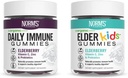 Norm의 농장 매일 면역 및 ElderKids Elderberry Gummies - 비타민 C, 아연 및 Probiotics - Vegan, 글루텐 무료, Kosher, Non-GMO - 120 Gummies