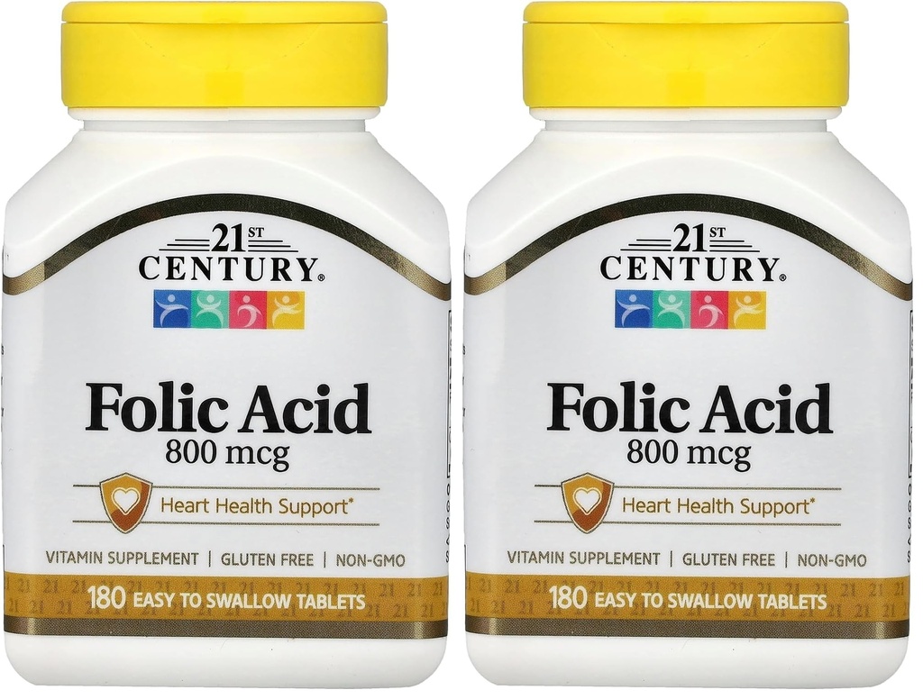 21st 세기 800 mcg Folic 산 정제, 분류, 180 조사 (2의 포장)