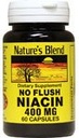 자연의 혼합 Niacin 없음 홍조 400 mg 60 캡슐