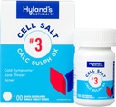 Hyland의 세포 소금 아니오 3 Calc Sulph 6X 정제, 찬 기복, 찬의 자연적인 Homeopathic 기복, Sore Throat, 여드름, 빠른 용해 정제, 100 조사