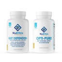 NuEthix Formulations Detoxification and Microbiome Balance Supplement Bundle of Opti-Pure, 30 서빙 및 Gut Defender+, 90 서빙