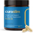 Curaslim 체중 감량 보충 | 10 천연 성분, Berberine, 5HTP, Chromium, Saffron | 식욕 억제제, Metabolism Booster, 에너지 지원 | 120 캡슐