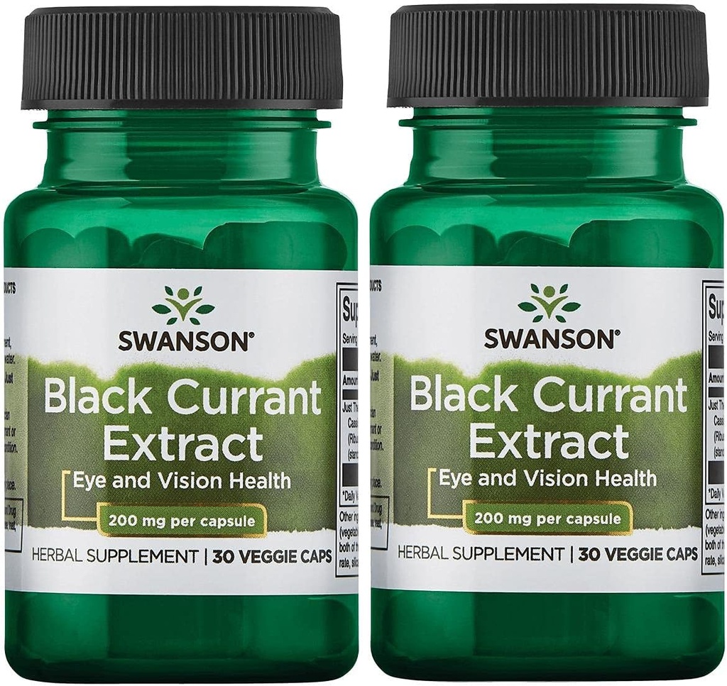 Swanson 검정 Currant 추출물 200 mg 30 Veg 모자 2 팩