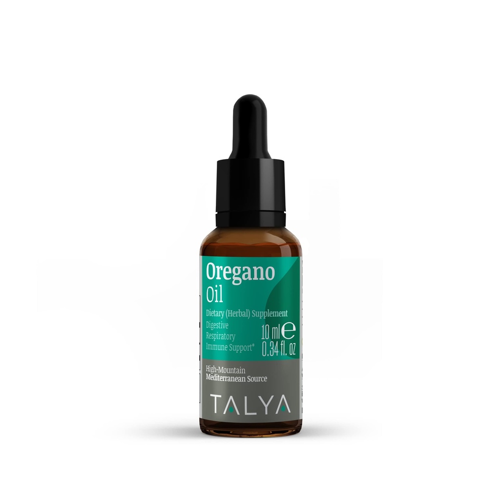 TALYA Oregano Oil 0.34 fl.oz | Oregano Liquid의 기름 | 면역 지원, 높은 Carvacrol, 소화 건강 | 비 GMO | Vegan | 지중해 오egano
