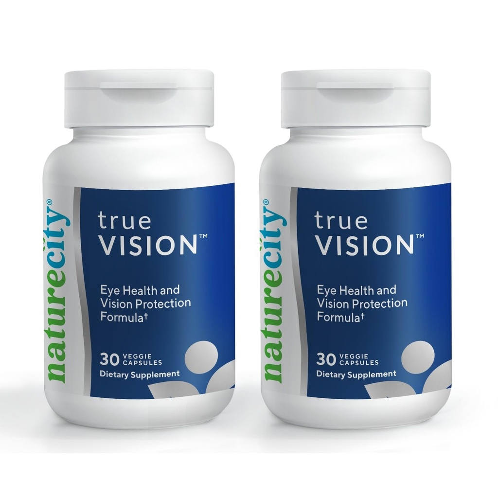 NatureCity True-Vision Eye Health Supplement - 고용량 Saffron 20mg - 블루 라이트 보호, 지원 중앙 야간 시계 (60 Veggie 캡슐)와 식물 기반 Lutein 및 Zeaxanthin