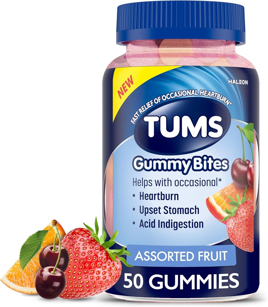 TUMS 거미 Bites 규정식 보충교재 Occasional Heartburn 기복, Upset Stomach 및 산성 Indigestion, 분류된 과일 풍미 - 50 조사