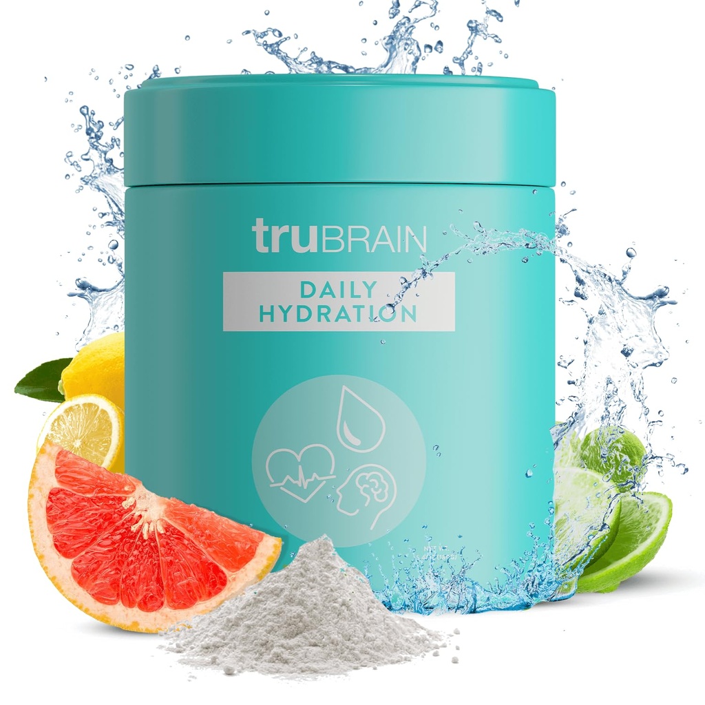 TruBrain Daily Hydration - Electrolyte-Rich Supplement와 함께 초점과 에너지를 향상시킵니다. 숙박 & 서비스