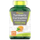 tnvitamins turmeric Curcumin 캡슐 블랙 페퍼 | 1500 MG - 270 캡슐 | 대량 크기 - 3 개월 공급! | 검은 후추와 황금 Turmeric Curcumin 보충 | Non-GMO | 미국에서 생산