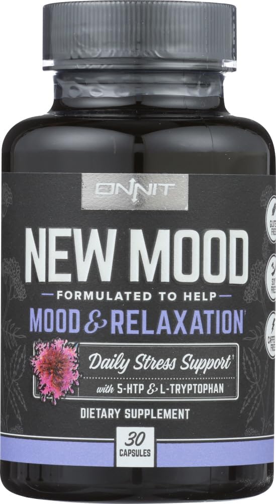 Onnit 새로운 무드 다이어트 보충, 무드 & 휴식, 매일 스트레스 지원, 글루텐 무료, 30 캡슐