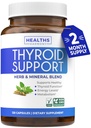 Iodine와 Thyroid 지원 - 120 캡슐 (비 GMO) 에너지 향상 - Ashwagandha 뿌리, 아연, 셀렌, 비타민 B12 Complex - 여성과 남성을위한 Thyroid 건강 보충 - 60 일 공급