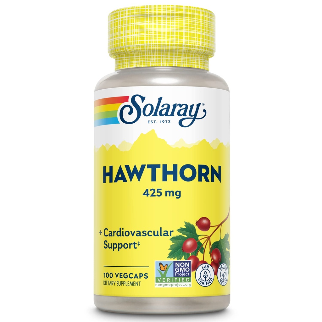 SOLARAY 호손 베리 425mg | 100 VegCaps