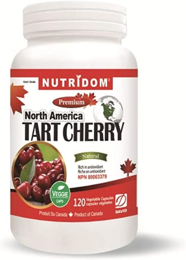 Nutridom 북미 Tart Cherry 500mg-120 VCaps, 자연, 비 GMO