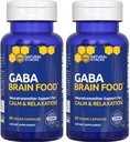 GABA 뇌 음식 - L-Citrulline & 포도씨 추출물을 가진 GABA 보충교재 - 지원 Calm & Relaxation - 야간 수면 원조 - Gamma Aminobutyric 산의 생산 지원 - 120 L-Citrulline 캡슐