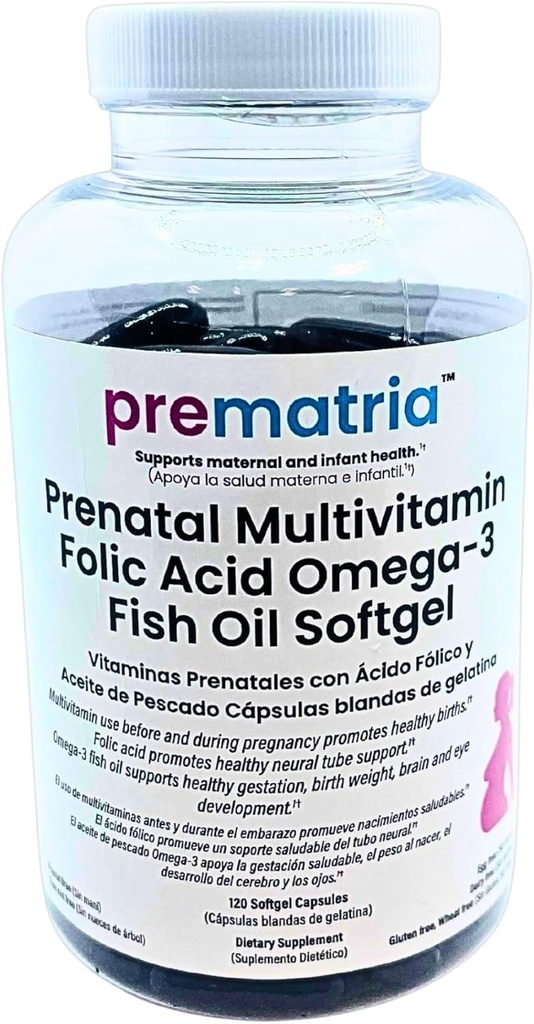 Prenatal Multivitamin Folic 산 Omega-3 물고기 기름 Softgel