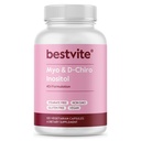 BESTVITE Myo & D-Chiro Inositol (120 채식 캡슐) - 40 : 1 비율 - Stearates 없음 - Vegan - Non GMO - 글루텐 무료