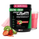 JYM 보충교재 과학 전 JYM Strawberry Kiwi 전 운동 분말 - BCAAs, Nootropics, Creatine HCI, Citrulline, beta 알라닌, betaine, Taurine, Huperzine 30 서빙