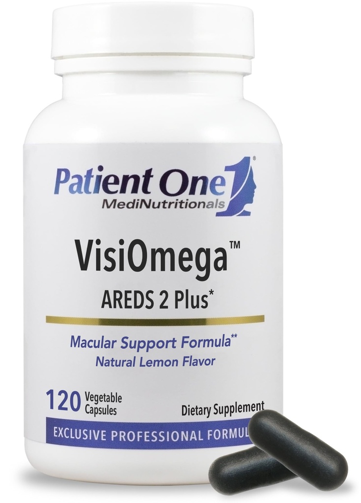 참을성 있는 하나 VisiOmega | 지원 눈 건강* | AREDS 2 비타민, 미네랄 및 산화 방지제 보충교재 플러스 Omega 3 물고기 기름 및 더 많은 | 120의 캡슐