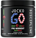 Jocko Fuel Pre Workout Powder with L-Citrulline, Nootropic & Caffeine for Endurance & Stamina - Keto, 낮은 설탕 혼합 거리 실행, 사이클링, Jiu Jitsu - 30 서빙 (수박)