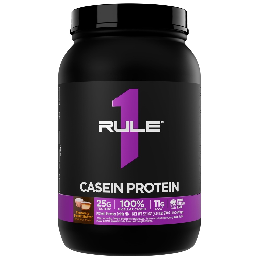 규칙 1 Casein Protein - 25g Protein 및 11g EAAs Per 서빙 당 심박 회복을위한 미첼라 Casein 및 식사 사이 지속 배달 (2 파운드, 초콜릿 땅콩 버터)