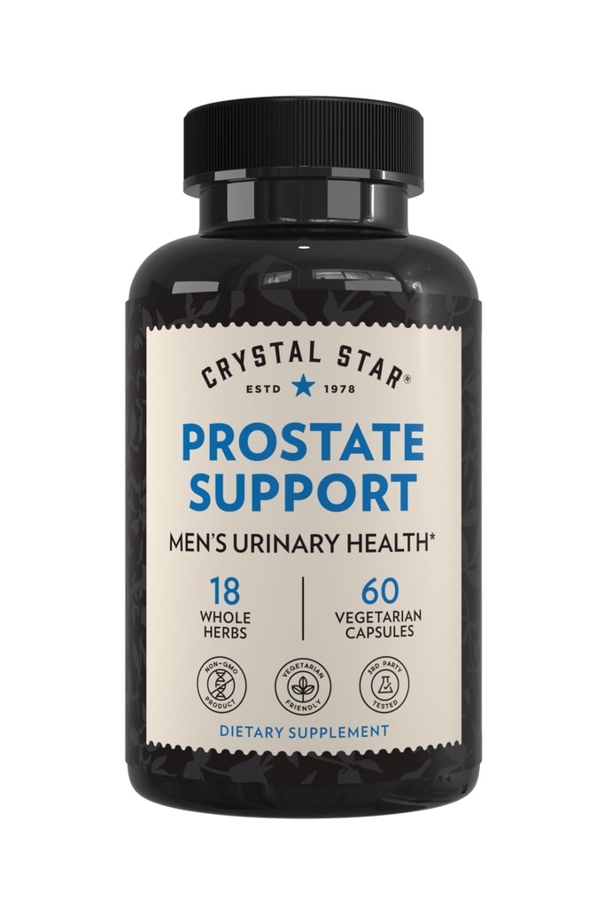 Crystal Star Prostate Support는 남성 (60 캡슐)에 대한 Palmetto 보충제를 보았습니다. Bladder & Urine Health - Ginger & Pygeum - Non-GMO