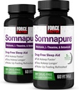 FORCE FACTOR Somnapure Softgels 2-Pack Sleep Aid to Fall Asleep Faster, Stay Asleep Longer, Wake Up Refreshed, Melatonin, Ashwagandha, Valerian Root, 120 Softgels 성인을위한 수면 보조