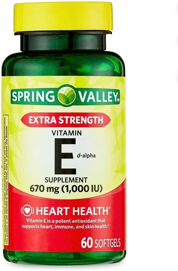 봄 밸리 여분 힘 비타민 E D 알파 Softgels, 670 mg (1,000 IU), 60 조사