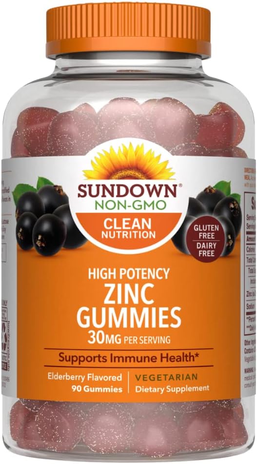 Sundown 높은 힘 아연 Gummies, 90 조사
