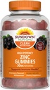 Sundown 높은 힘 아연 Gummies, 90 조사