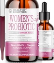 여성용 액체 프로바이오틱스 | Prebiotic + Cranberry + Probiotics for Digestive Health | Acidophilus Probiotic | Dairy Free | Vegan | 비 GMO | 글루텐 프리 | 30 인분